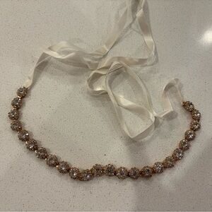 Elegant Gold and Silver Crystal Headband
